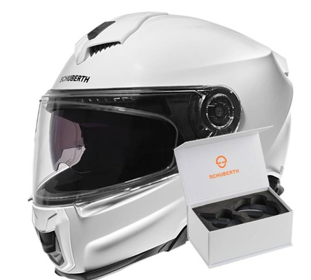 SCHUBERTH S3 GLOSSY WHITE + INTERKOM SC2