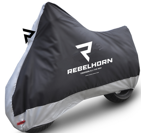 Pokrowiec Na Motocykl Rebelhorn Cover II Black/Silver