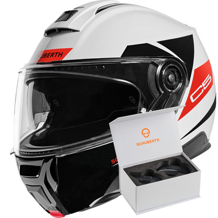 SCHUBERTH C5 ECLIPSE RED + INTERKOM SC2!