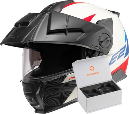 SCHUBERTH E2 DEFENDER WHITE + INTERKOM SC2