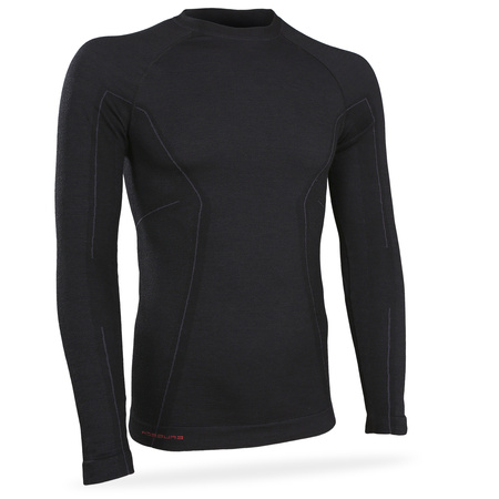 Brubeck koszulka termoaktywna męska Active Wool Black