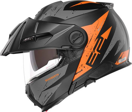 SCHUBERTH E2 EXPLORER ORANGE + INTERKOM SC2