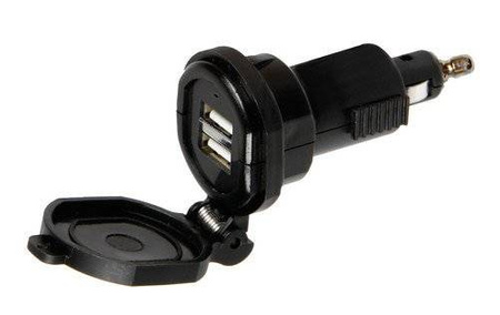 LAMPA 38882 Din-Tech 2 porty USB: Ładowarka Din - szybkie ładowanie - 2700 mA - 12/32