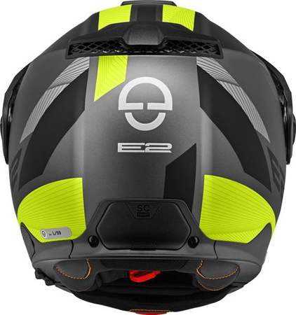 SCHUBERTH E2 DEFENDER YELLOW + INTERKOM SC2