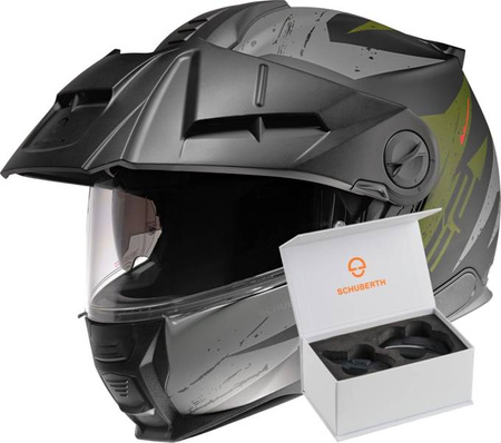 SCHUBERTH E2 EXPLORER GREEN + INTERKOM SC2