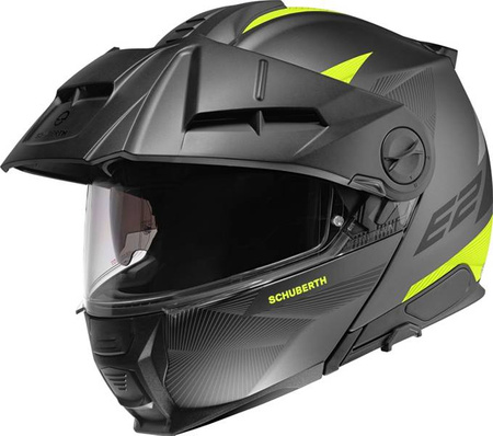 SCHUBERTH E2 DEFENDER YELLOW + INTERKOM SC2