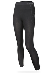 Brubeck leginsy termoaktywne damskie Active wool Black