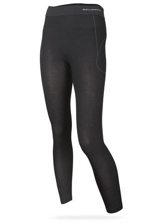 Brubeck leginsy termoaktywne damskie Active wool Black