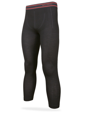 Brubeck spodnie termoaktywne Active Wool Black