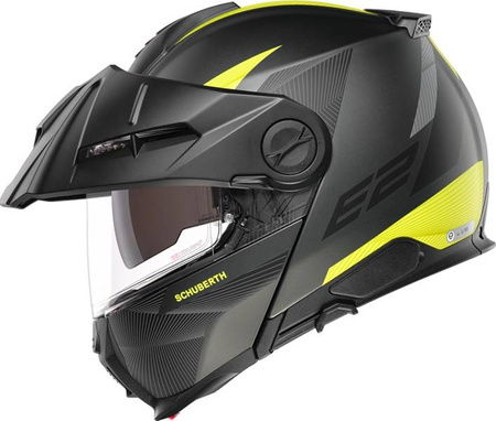 SCHUBERTH E2 DEFENDER YELLOW + INTERKOM SC2